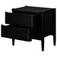 Marquette Interiors Casal 2 Drawer Nightstand in Black Finish, , large