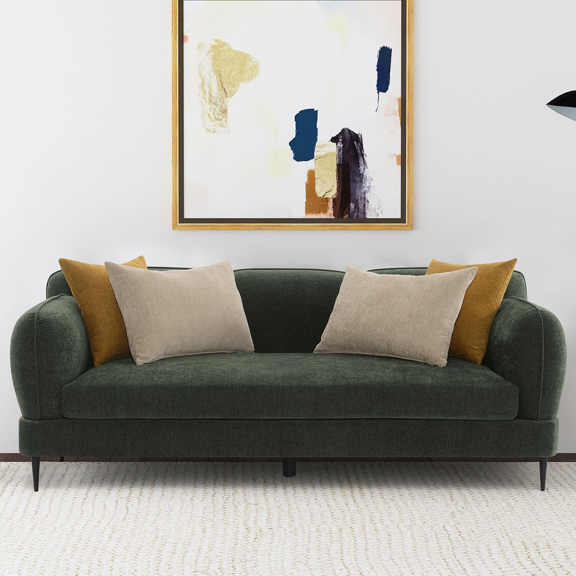 Coaster Jade Stationary Sofa in Green | Furniture モダンショア