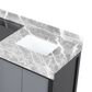 Lexora Home Zilara 72" Double Bathroom Vanity in Black and Grey with 11 cm Castle Grey Marble Top and Rectangular Sinks, , large