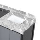 Lexora Home Zilara 72" Double Bathroom Vanity in Black and Grey with 11 cm Castle Grey Marble Top and Rectangular Sinks, , large