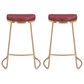 Zuo Modern Bree Counter Stool in Burgundy and Gold (Set of 2), , large