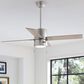 Hunter Beck 52" Ceiling Fan with LED Lights in Brushed Nickel, , large