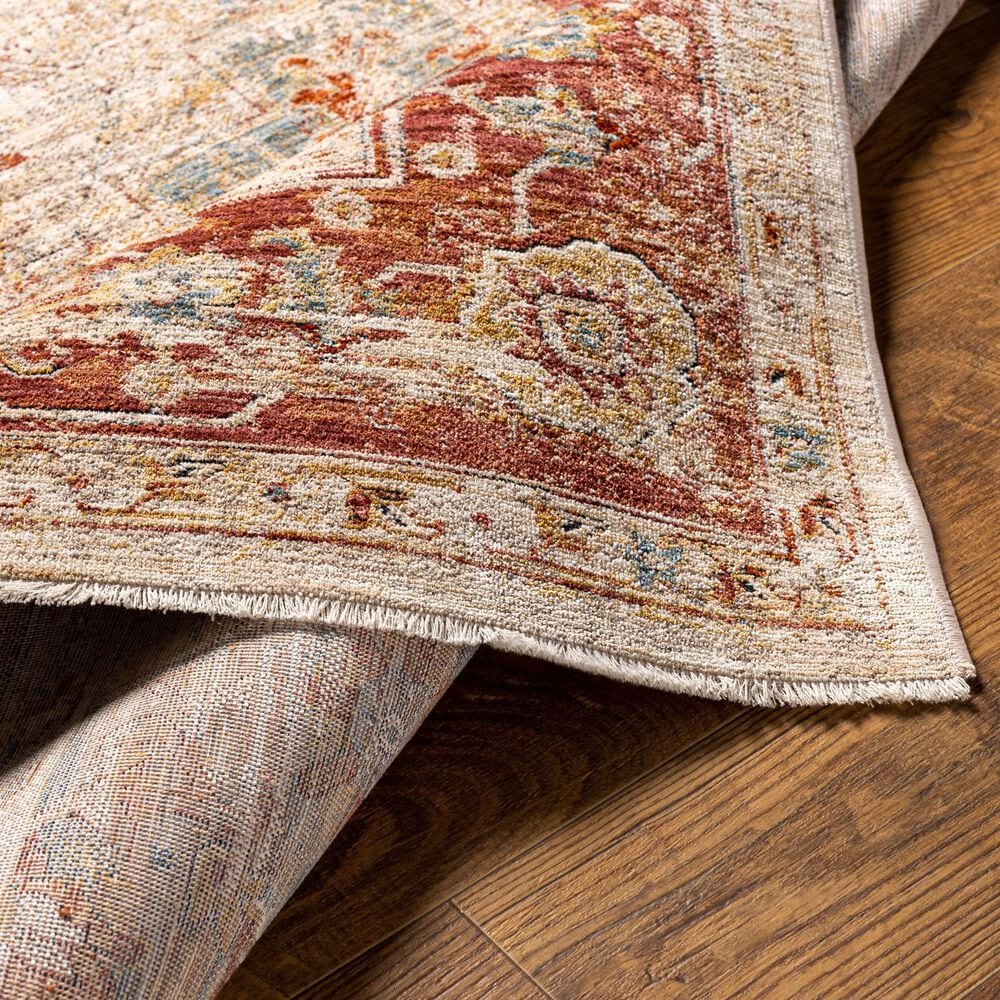 Surya Aspendos 2&#39; x 2&#39;11&quot; Light Gray, Rust, Denim, Ice Blue, Cream, Mustard and Black Area Rug, , large
