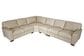 SOFTLINE Dutton 4-Piece Leather Sectional in Ivory, , large