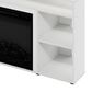 HOMLUX 47" Corner TV Stand with Electric Fireplace in White, , large