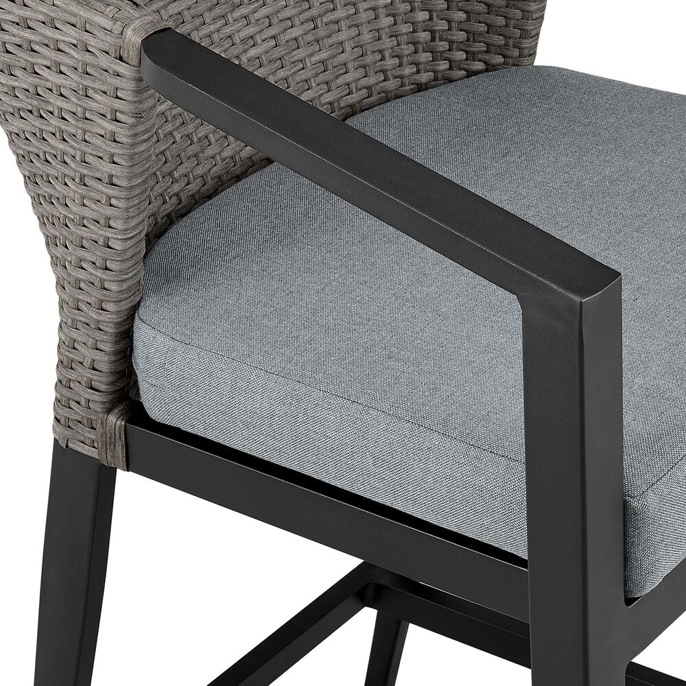 Armen Living Aileen Patio Bar Stool in Dark Gray, , large