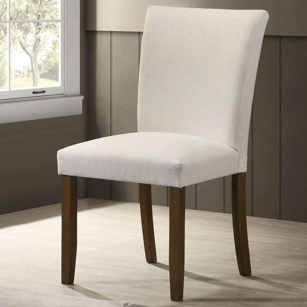 Coaster Cantley Dining Side Chair with Beige Cushion in Rich Brown, , large