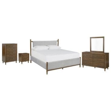 Ashley Lyncott 5-Piece Queen Bedroom Set in Brown, , large