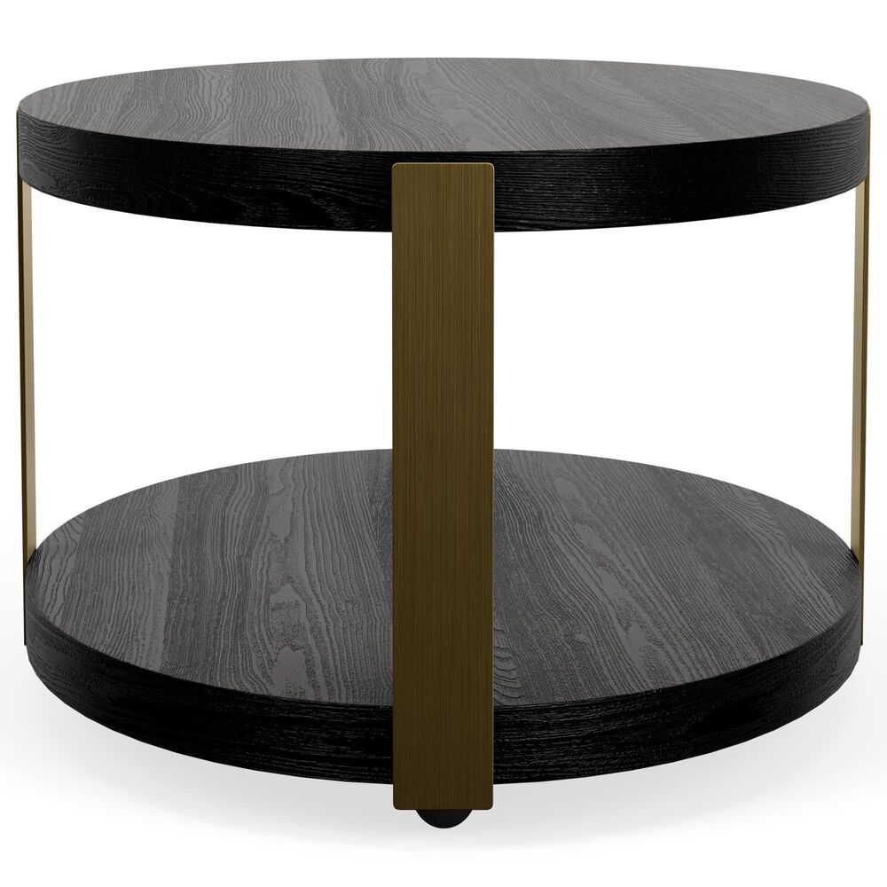 Riverside Furniture Mill River Cocktail Table in Black Onyx and Bronze, , large