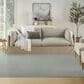 Nourison Courtyard Ivory and Aqua 8" x 10" Indoor/Outdoor Area Rug, , large