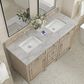 James Martin Vanities Lorelai 60" Double Bathroom Vanity in Whitewashed Oak with 3 cm Eternal Jasmine Pearl Silestone Top, Rectangular Sinks and FreePower Wireless Charger, , large