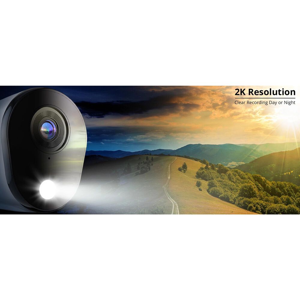 Night Owl Add On Wired 2K Deterrence Cameras with 2-Way Audio - 2 Pack - White, , large