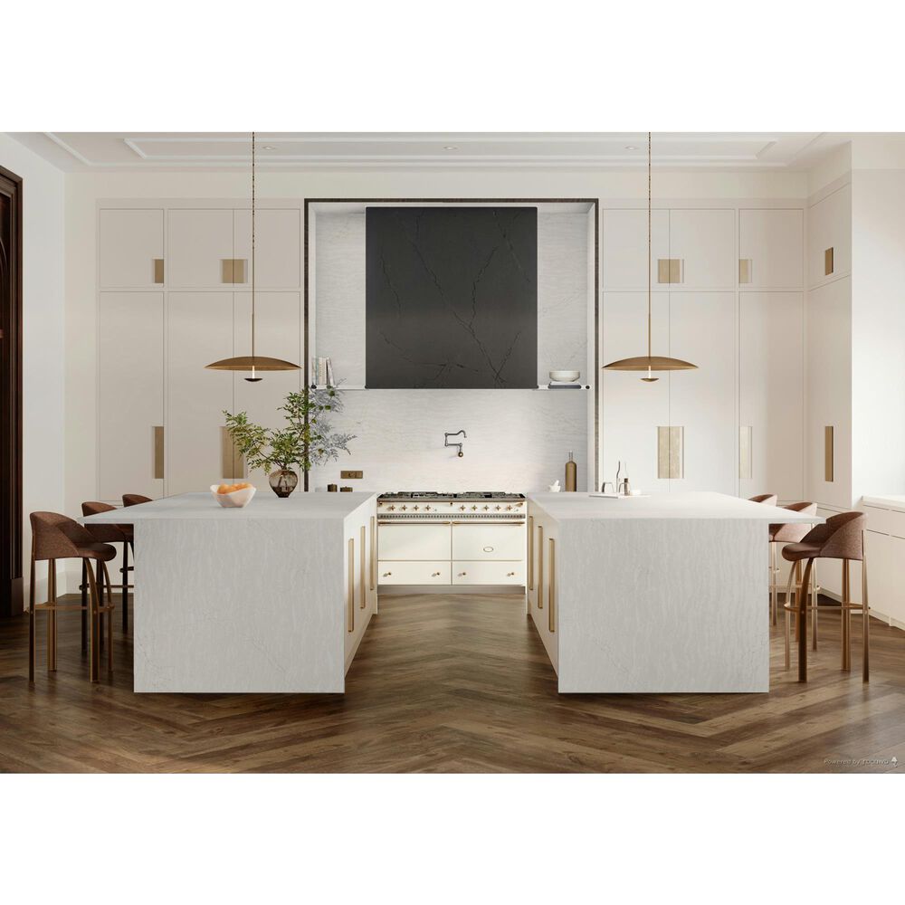 Cambria Luxury Delgatie 3cm Quartz Countertop in White and Beige, , large