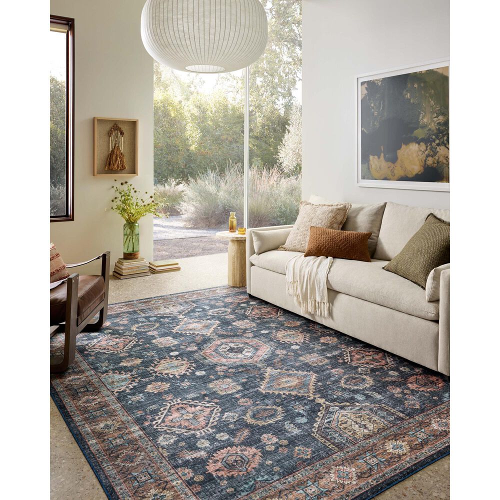 Loloi II Anniston Denim and Sunset 9&#39; x 12&#39; Area Rug, , large