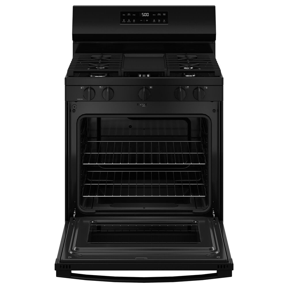 GE Appliances 30" Freestanding Gas Range with 5 Burners in Black, , large