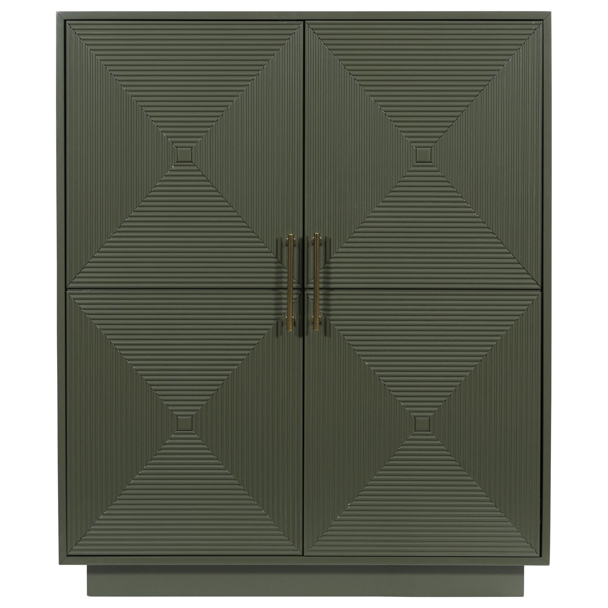 アトリエgg グリーン Ashley Geirwood Accent Cabinet in Dark Green
