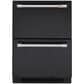 Cafe 5.7 Cu. Ft. Built-In Dual-Drawer Refrigerator in Matte Black and Brushed Stainless Handles, , large