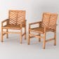 Walker Edison Vincent Patio Chair in Brown (Set of 2), , large