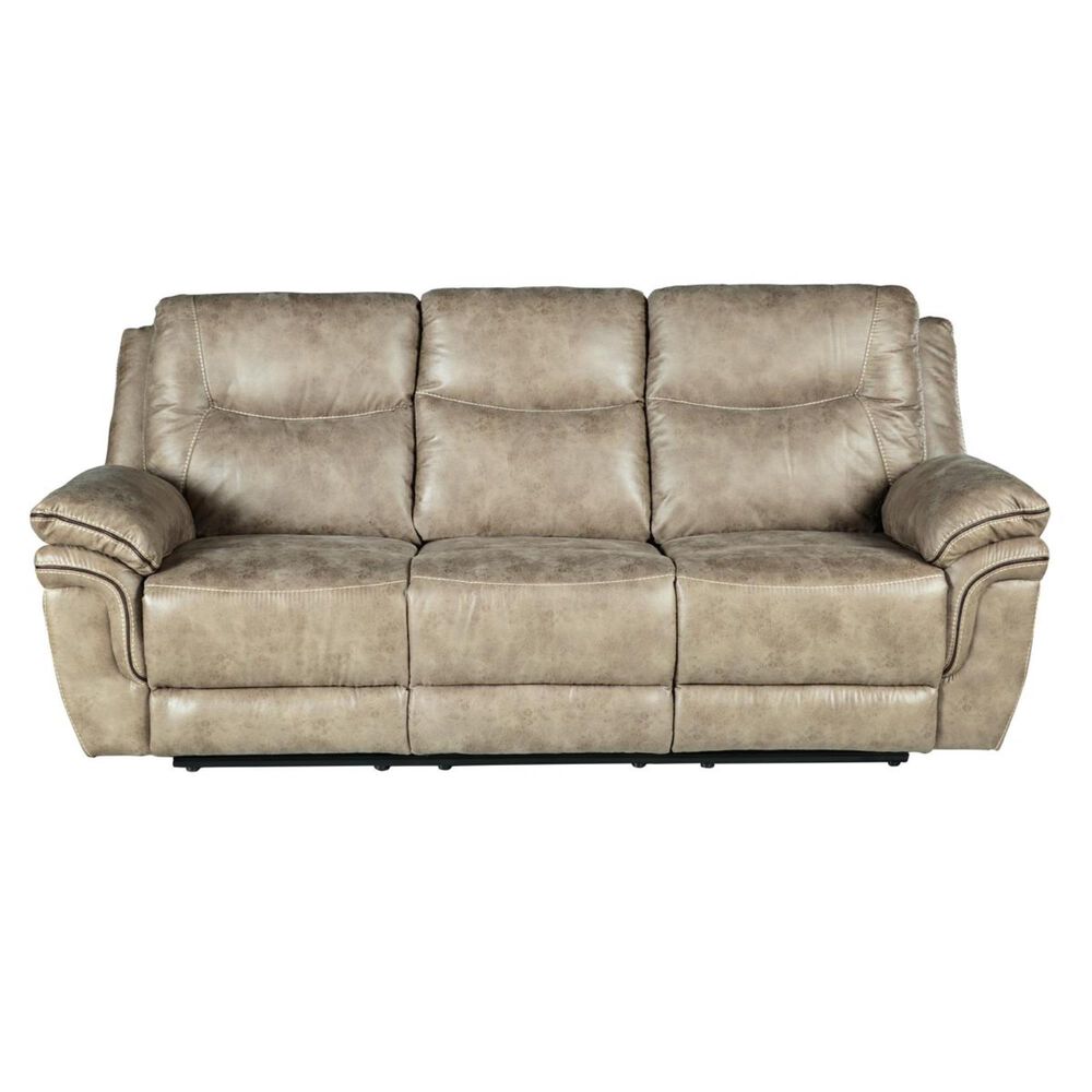 Crystal City Isabella Manual Reclining Sofa in Sand, , large