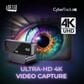 Adesso CyberTrack H6 4K Ultra HD Resolution Desktop Webcam in Black, , large