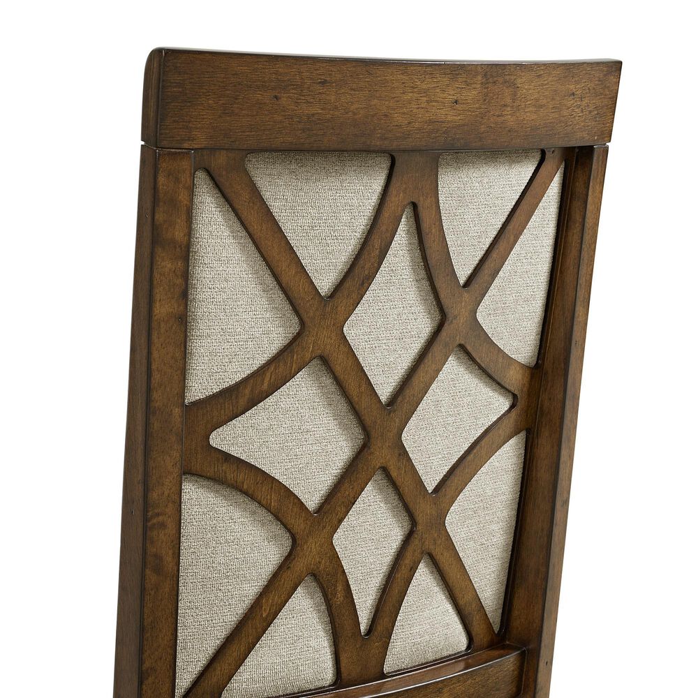 Mayberry Hill Phillipe Dining Arm Chair in Cherry Brown Finish, , large