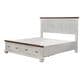 Briarwood LLC Town Hall Queen Storage Bed in Rustic Cherry Top and Aged White, , large