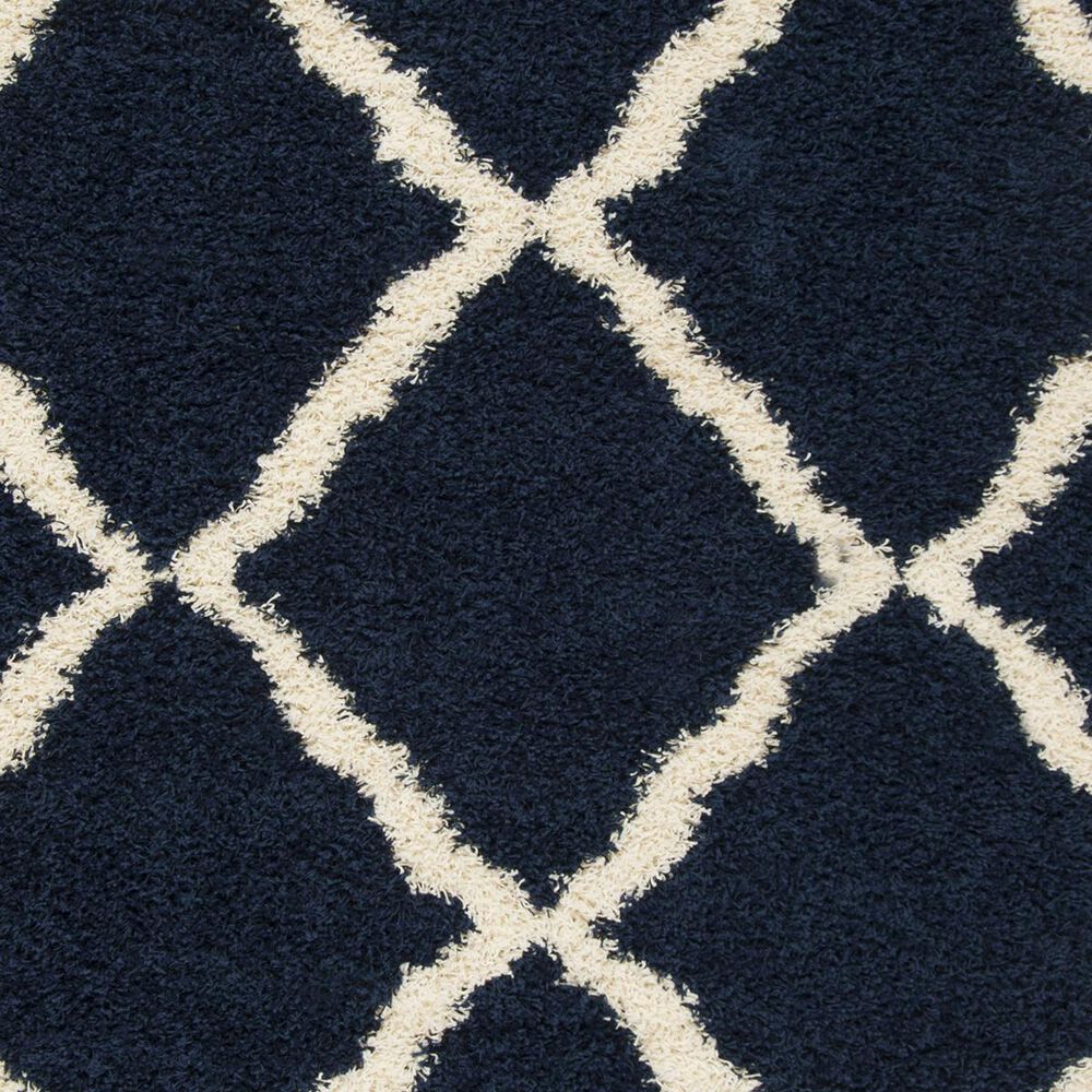 Safavieh Dallas Shag SGD257N-10 10&#39; x 14&#39; Navy/Ivory Area Rug, , large