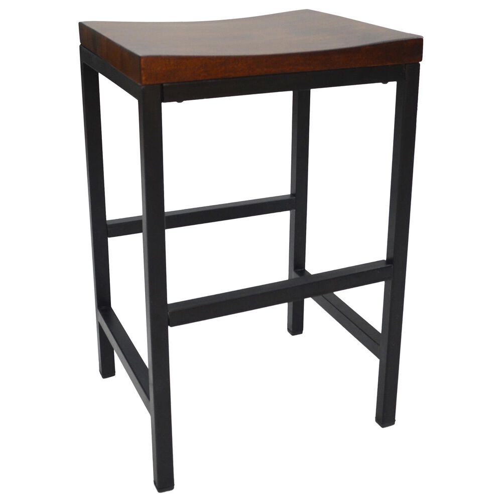 Carolina Chair and Table Aileen 24" Counter Stool in Chestnut/Black, , large
