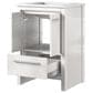 Lexora Home Lafarre 24" Single Bathroom Vanity in White with 2 cm White Quartz Top and Rectangular Sink, , large