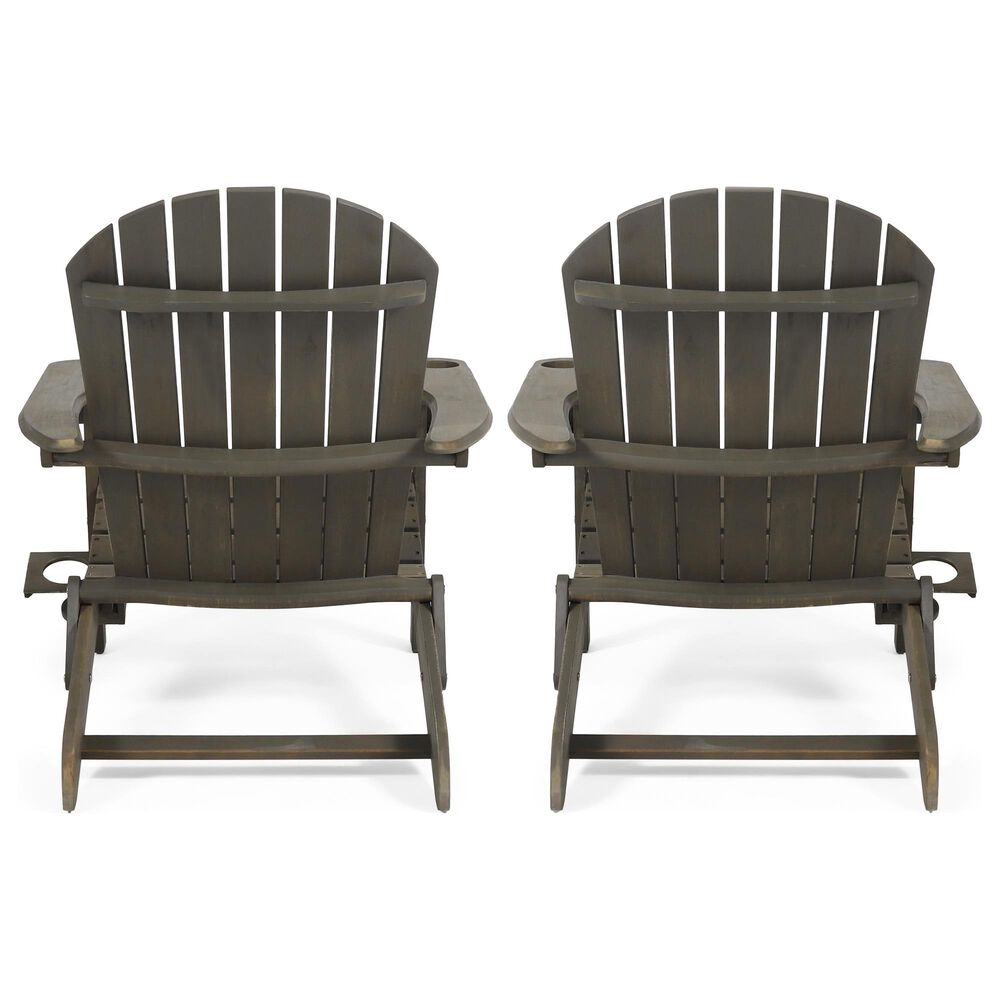 Noble House Bellwood Patio Adirondack Chair in Grey &#40;Set of 2&#41;, , large