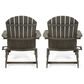 Noble House Bellwood Patio Adirondack Chair in Grey (Set of 2), , large