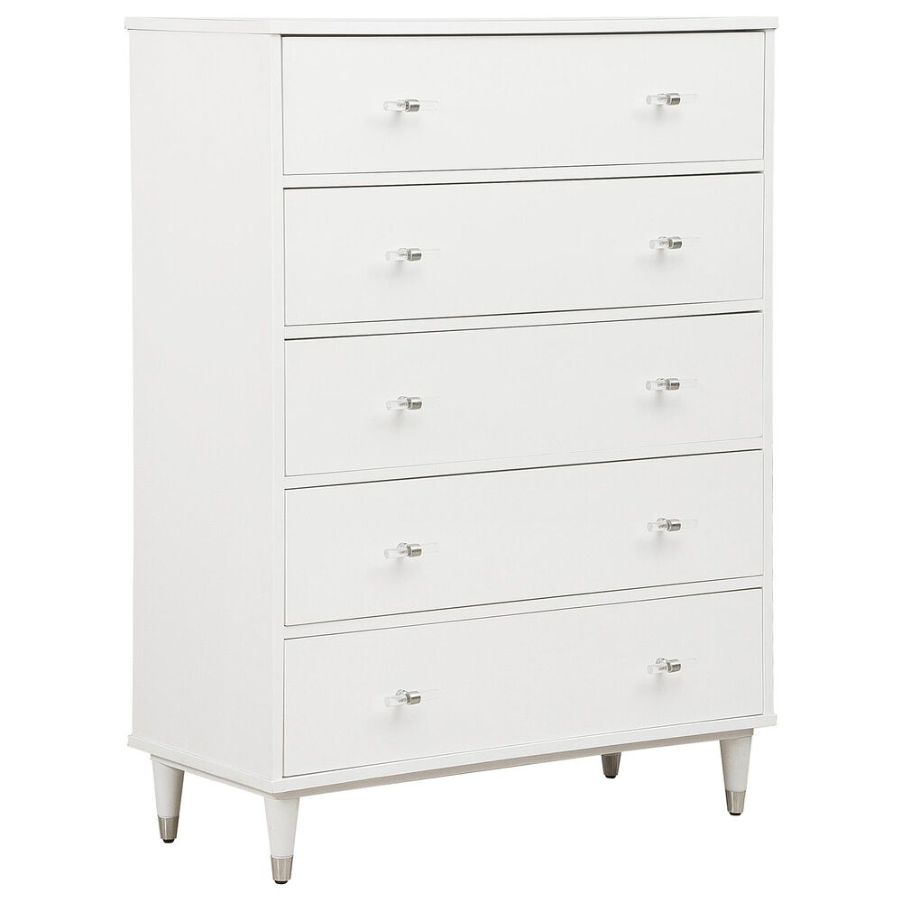Accentric Approach 5 Drawer Chest in White, , large