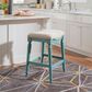 Linon Home Decor Hayes Counter Stool in Teal Blue, , large