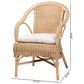 Baxton Studio Reinu Arm Chair in Natural, , large