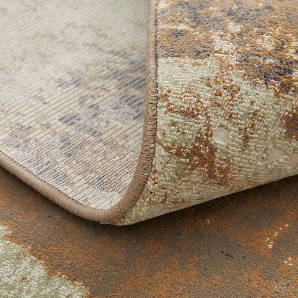 Feizy Clio 7&#39;9&quot; x 10&#39; Blue and Tan Area Rug, , large