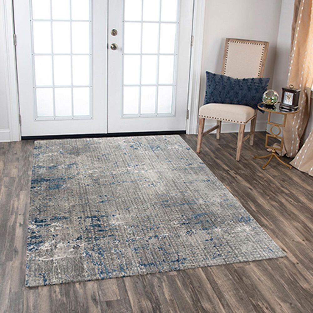 RIZZY Ankara ANK735 Gray and Blue 9' x 12' Area Rug, , large