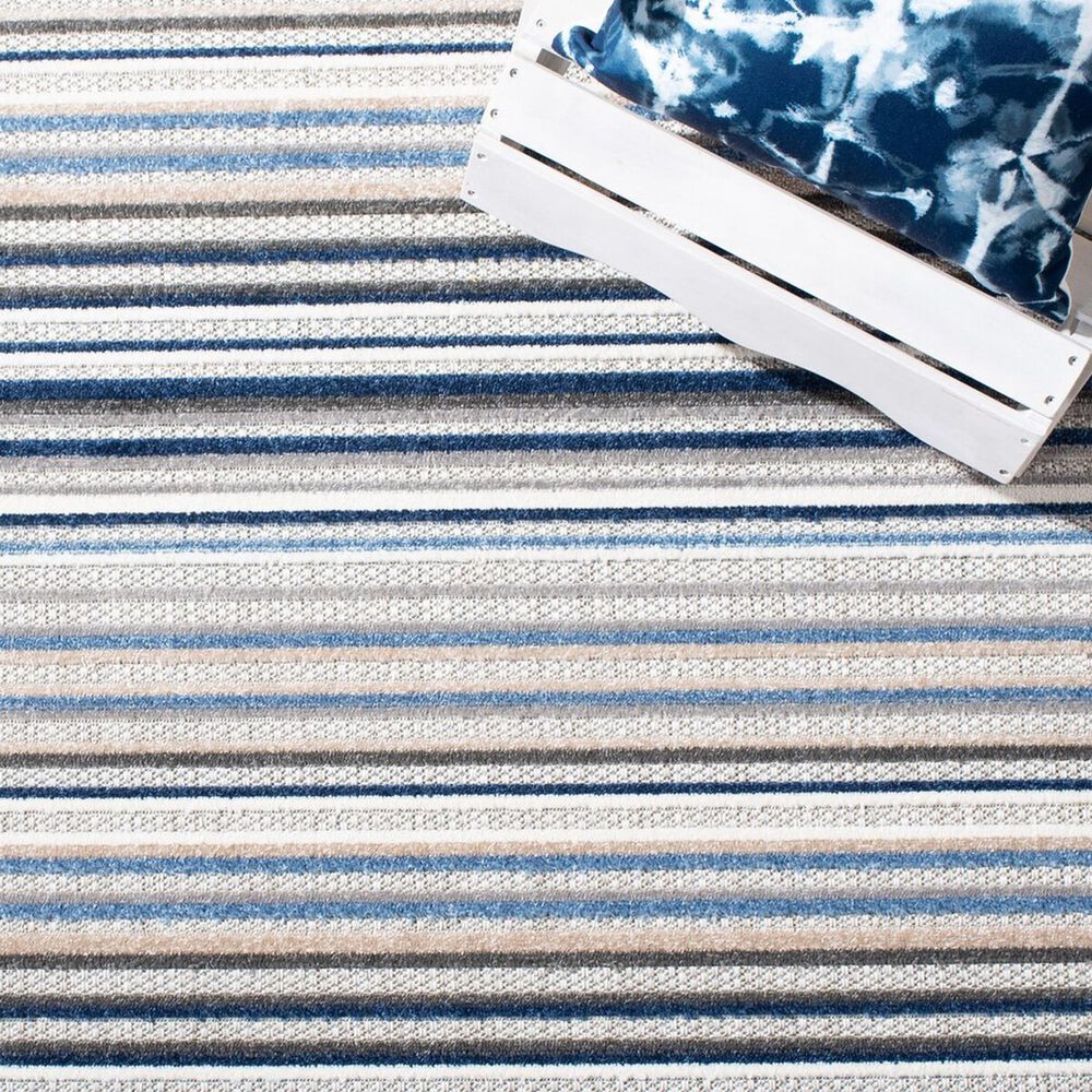 Safavieh Cabana CBN323F 3&#39; x 5&#39; Grey and Blue Indoor/Outdoor Area Performance Rug, , large