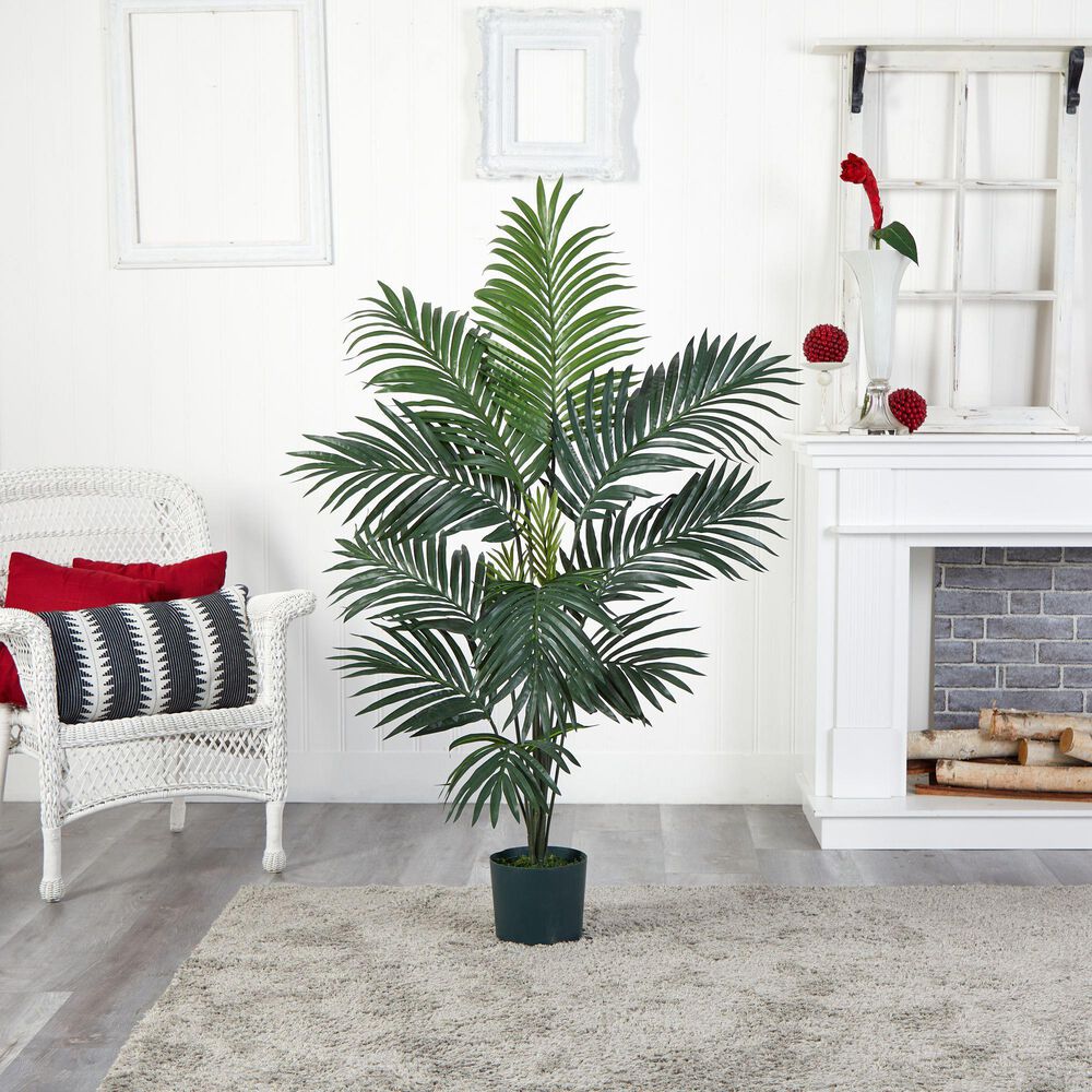 Nearly Natural Inc 5' Kentia Palm Silk Tree in Green NFM