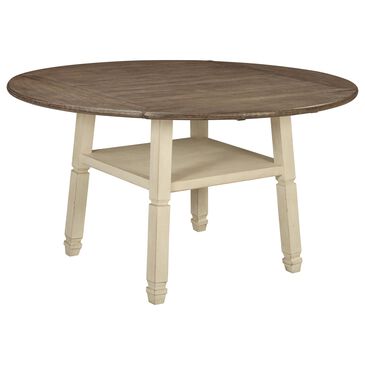 Signature Design by Ashley Bolanburg Round Drop Leaf Counter Table in Two-tone, , large