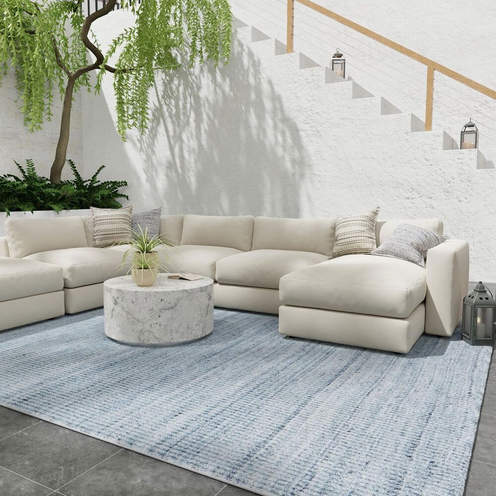 Feizy Rugs Limerick 8&#39; x 10&#39; Blue and Gray Area Rug, , large