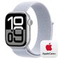 Apple Watch Series 10 GPS + Cellular 42mm Silver Aluminum Case with Blue Cloud Sport Loop, , large