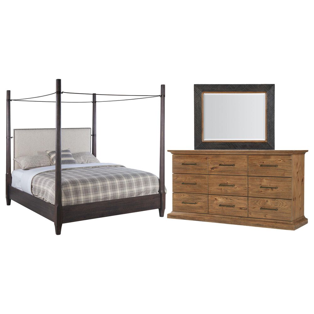Hooker Furniture Big Sky 3-Piece King Bedroom Set in Charred Timber, Furrowed Bark and Vintage Natural, , large