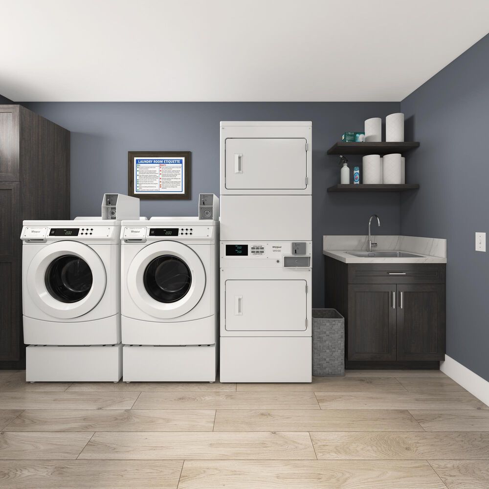 Whirlpool 3.1 Cu. Ft. Front Load Washer with Factory-Installed Coin Drop in White, , large
