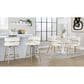 LumiSource Cinch 26" Swivel Counter Stool with White Upholstery in Gold (Set of 2), , large