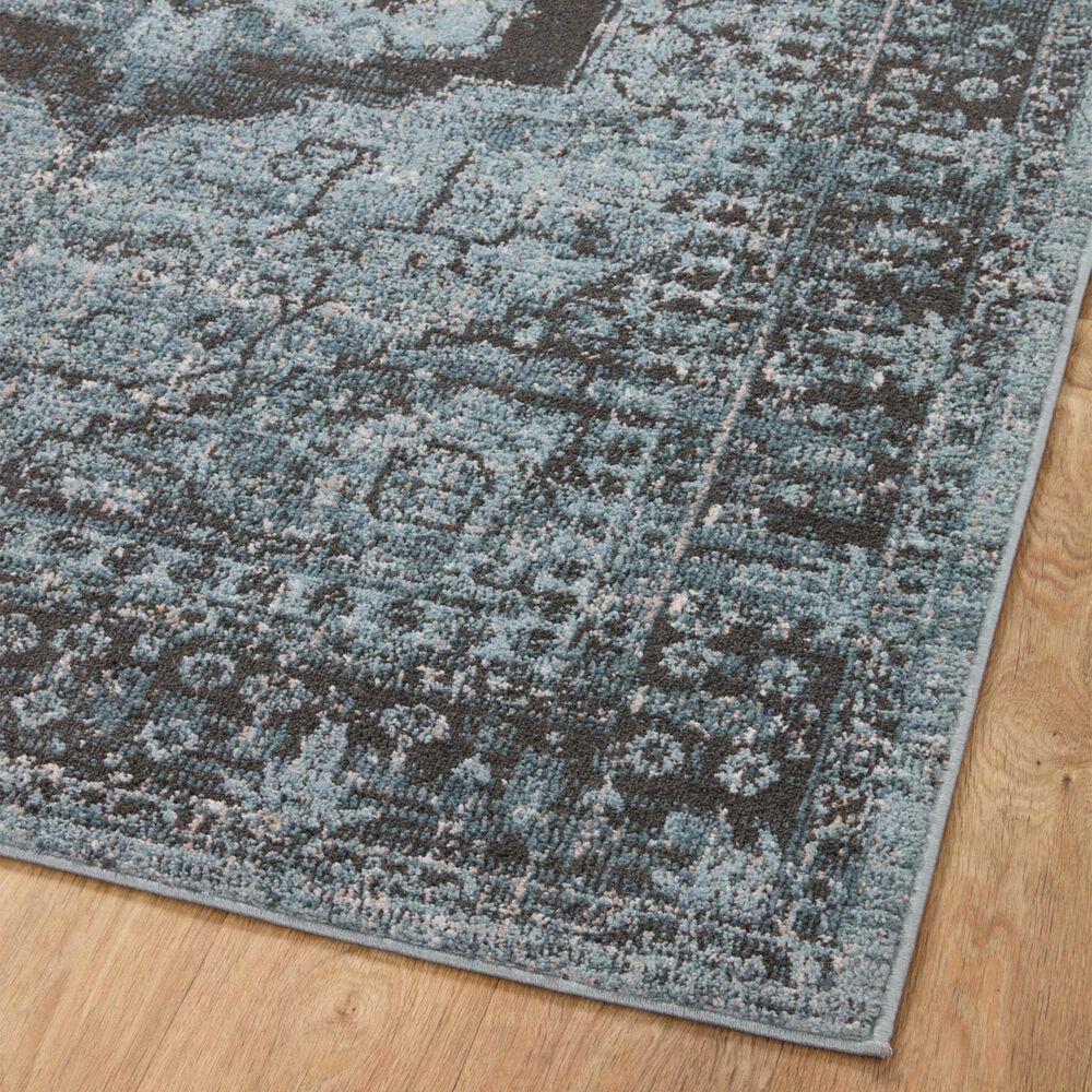 Loloi II Odette 2&#39;7&quot; x 12&#39; Sky and Charcoal Runner, , large
