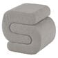 Maple and Jade 20" Boucle Accent Ottoman in Gray, , large