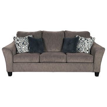 Signature Design by Ashley Nemoli Stationary Sofa in Slate, , large