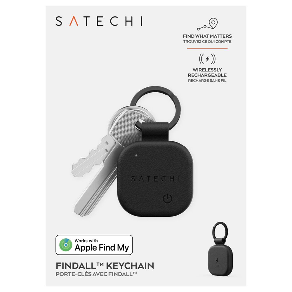 Satechi Vegan-Leather FindAll Keychain in Black, , large