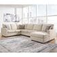 Ashley Edenfield 3-Piece Right Facing Sectional with Chaise in Linen, , large