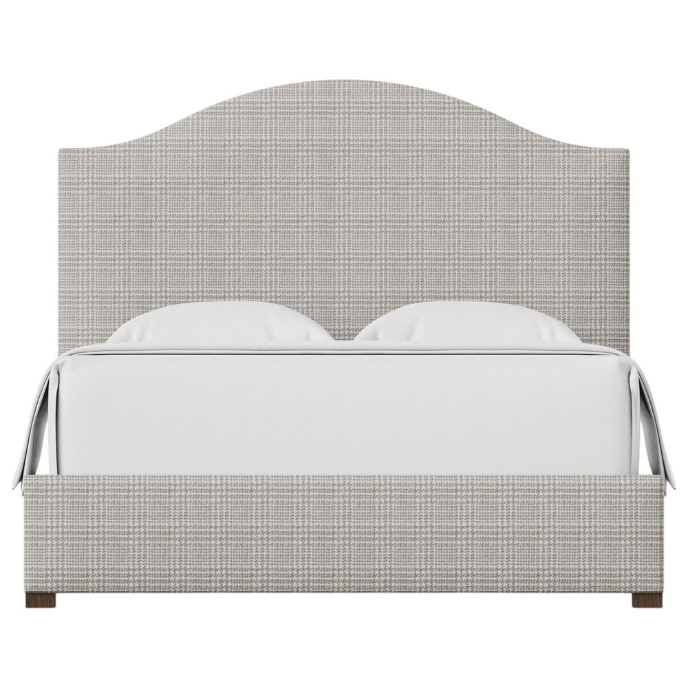 Viceray Collections Emily King Upholstered Panel Bed with Arched Headboard in Harvest Glen, , large